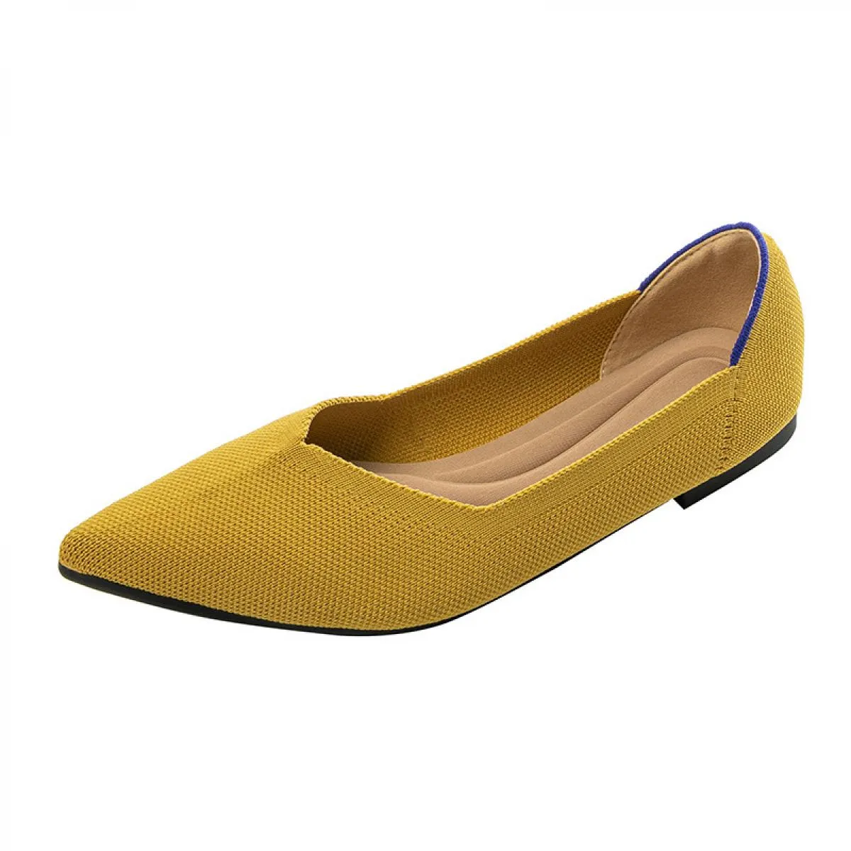 2022 Donna Scarpe a punta in maglia Scarpe basse da donna Scarpe da balletto Mocassino Scarpe di colore misto Scarpe morbide in