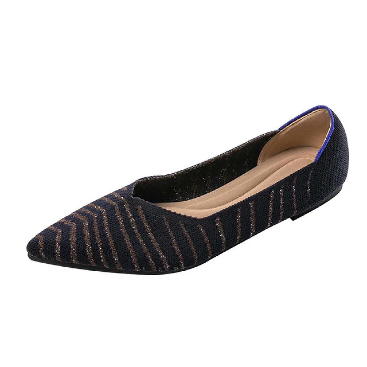 2022 Donna Scarpe a punta in maglia Scarpe basse da donna Scarpe da balletto Mocassino Scarpe di colore misto Scarpe morbide in