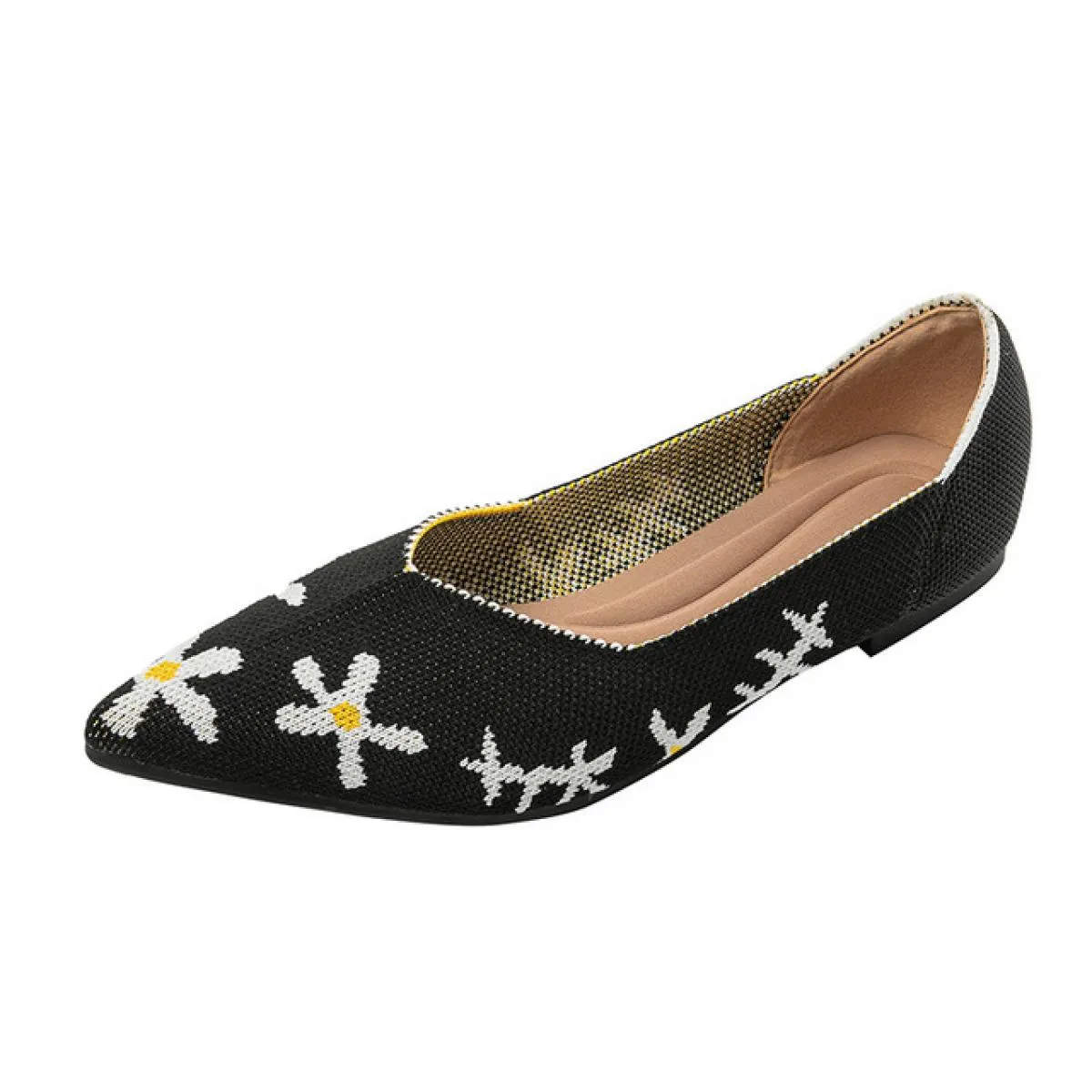 2022 Donna Scarpe a punta in maglia Scarpe basse da donna Scarpe da balletto Mocassino Scarpe di colore misto Scarpe morbide in