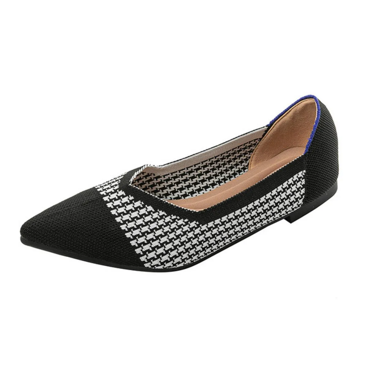 2022 Donna Scarpe a punta in maglia Scarpe basse da donna Scarpe da balletto Mocassino Scarpe di colore misto Scarpe morbide in