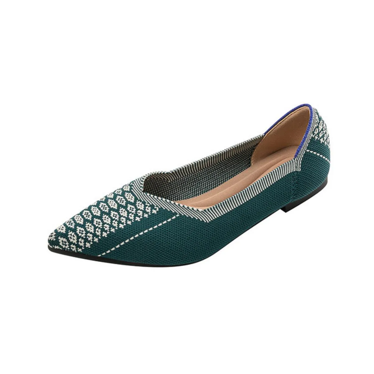 2022 Donna Scarpe a punta in maglia Scarpe basse da donna Scarpe da balletto Mocassino Scarpe di colore misto Scarpe morbide in