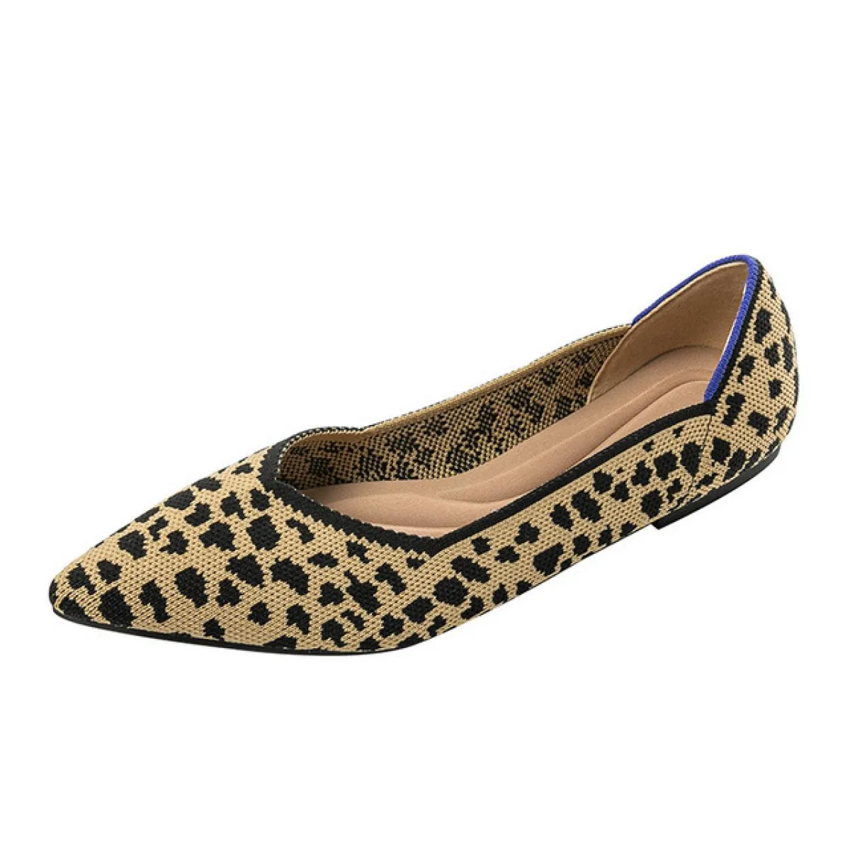 2022 Donna Scarpe a punta in maglia Scarpe basse da donna Scarpe da balletto Mocassino Scarpe di colore misto Scarpe morbide in
