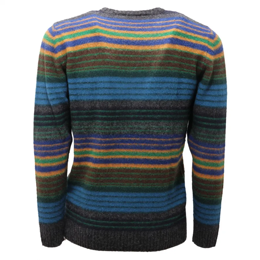 5428AF maglione uomo ALTEA grey/multicolor wool sweater man
