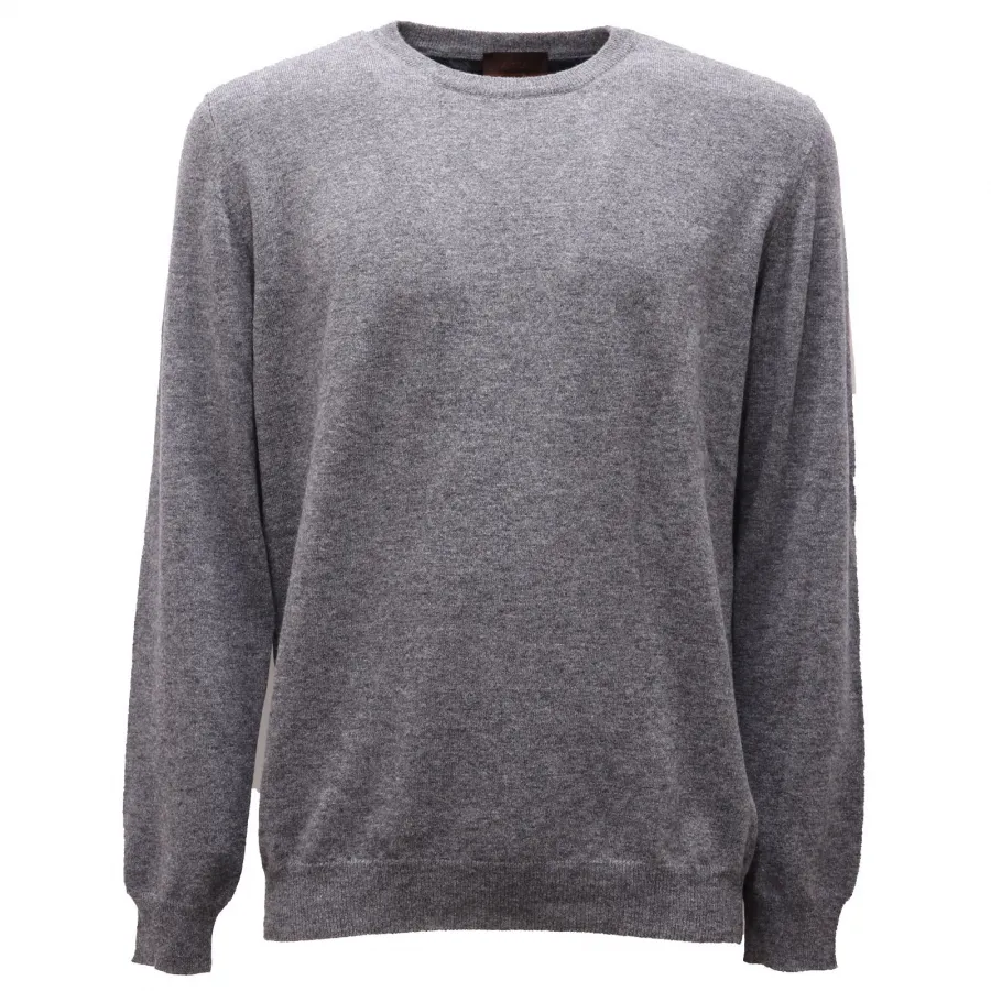 5434AF maglione uomo ALTEA grey melange wool sweater men