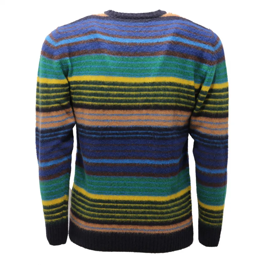 5449AF maglione uomo ALTEA blue/multicolor wool sweater man
