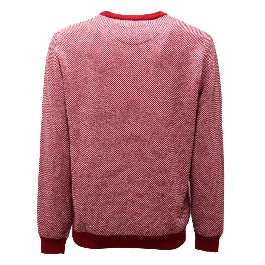 5458AF maglione uomo ALTEA red/white wool sweater man