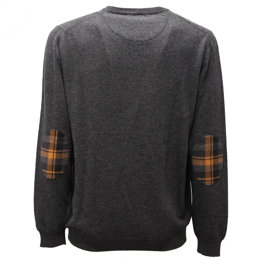 5465AF maglione uomo ALTEA dark grey wool sweater man