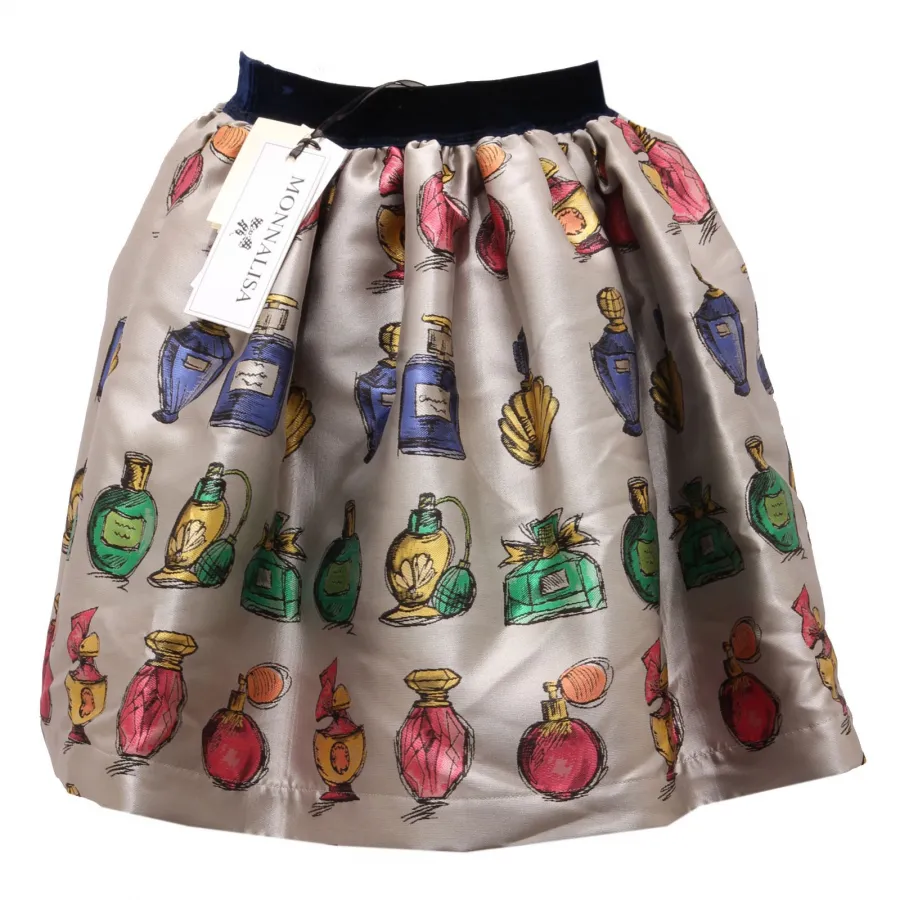 7618AC gonna bimba girl MONNALISA grey multicolor skirt kids