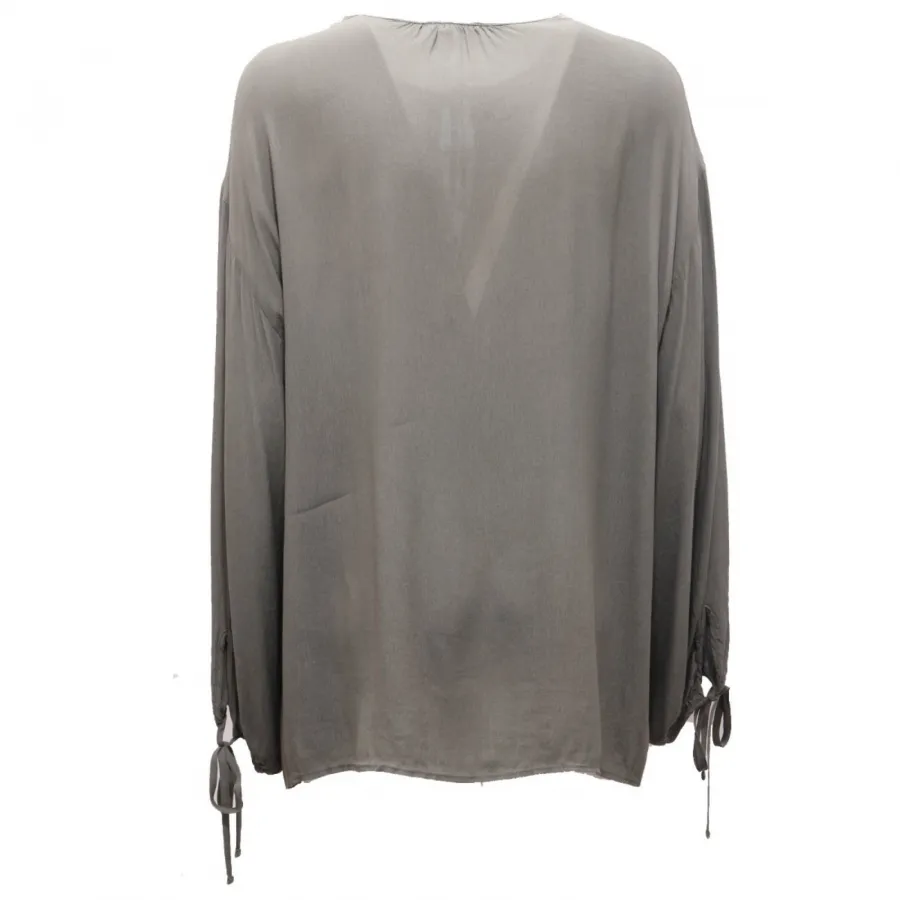 8962AH camicia donna MASON'S woman shirt pailettes green