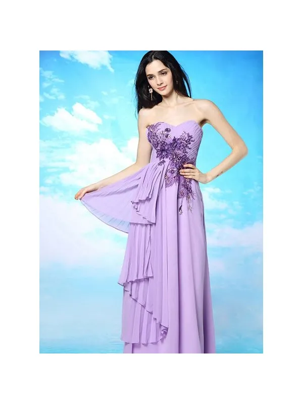 Abito da Cerimonia Economico in georgette con gonna drappeggiata