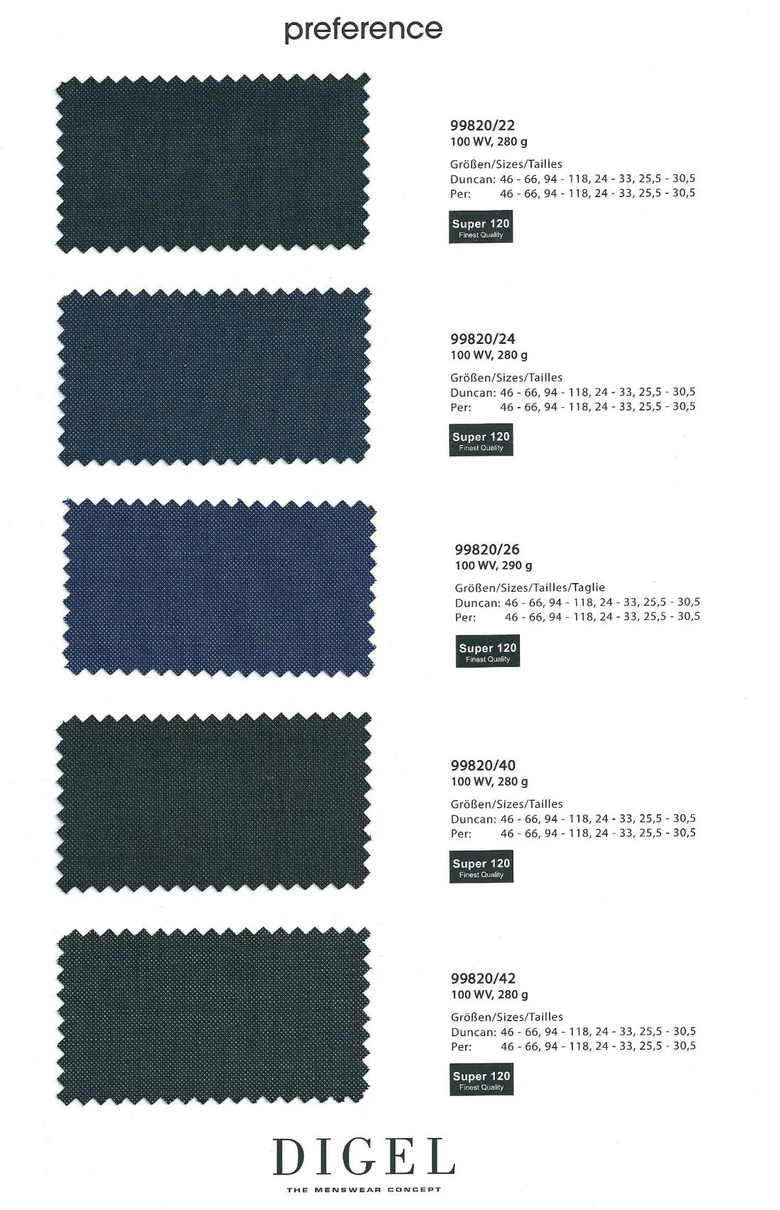 Abito digel blu marine drop sei modern fit pura lana 120's
