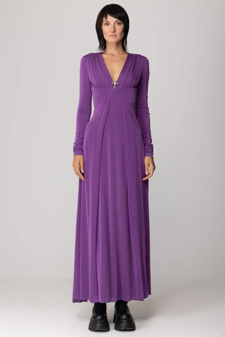 Abito lungo con croce gioiello PURPLE RAIN