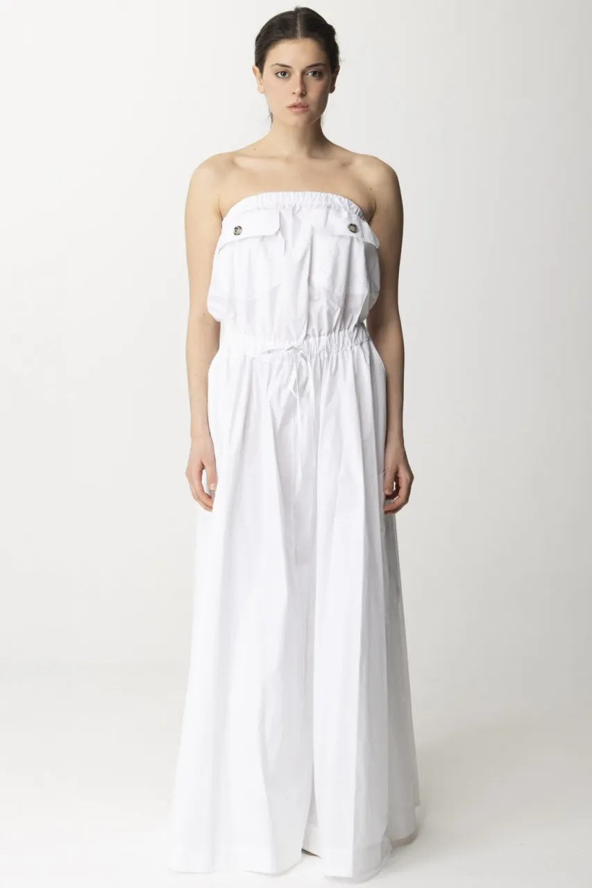 Abito lungo con tasconi Cory WHITE