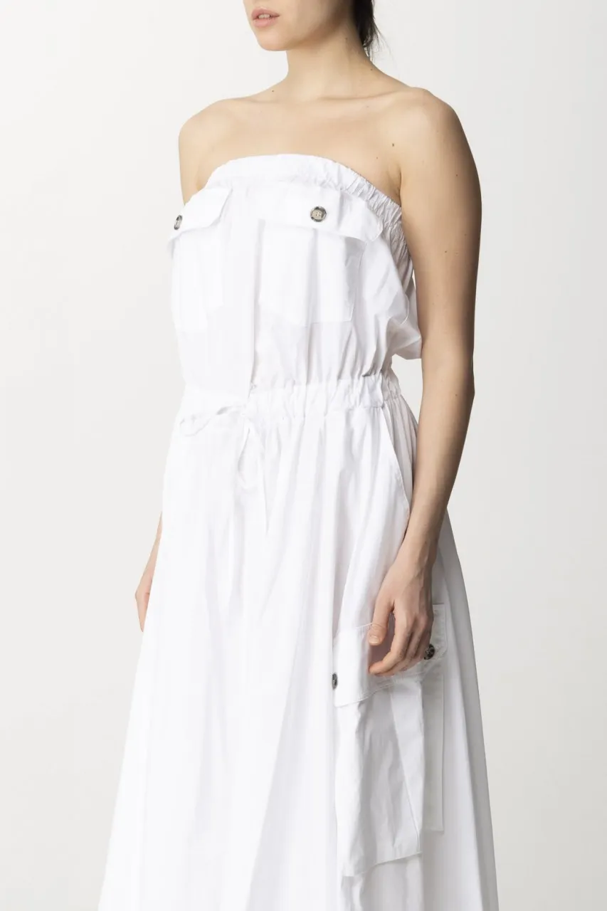 Abito lungo con tasconi Cory WHITE