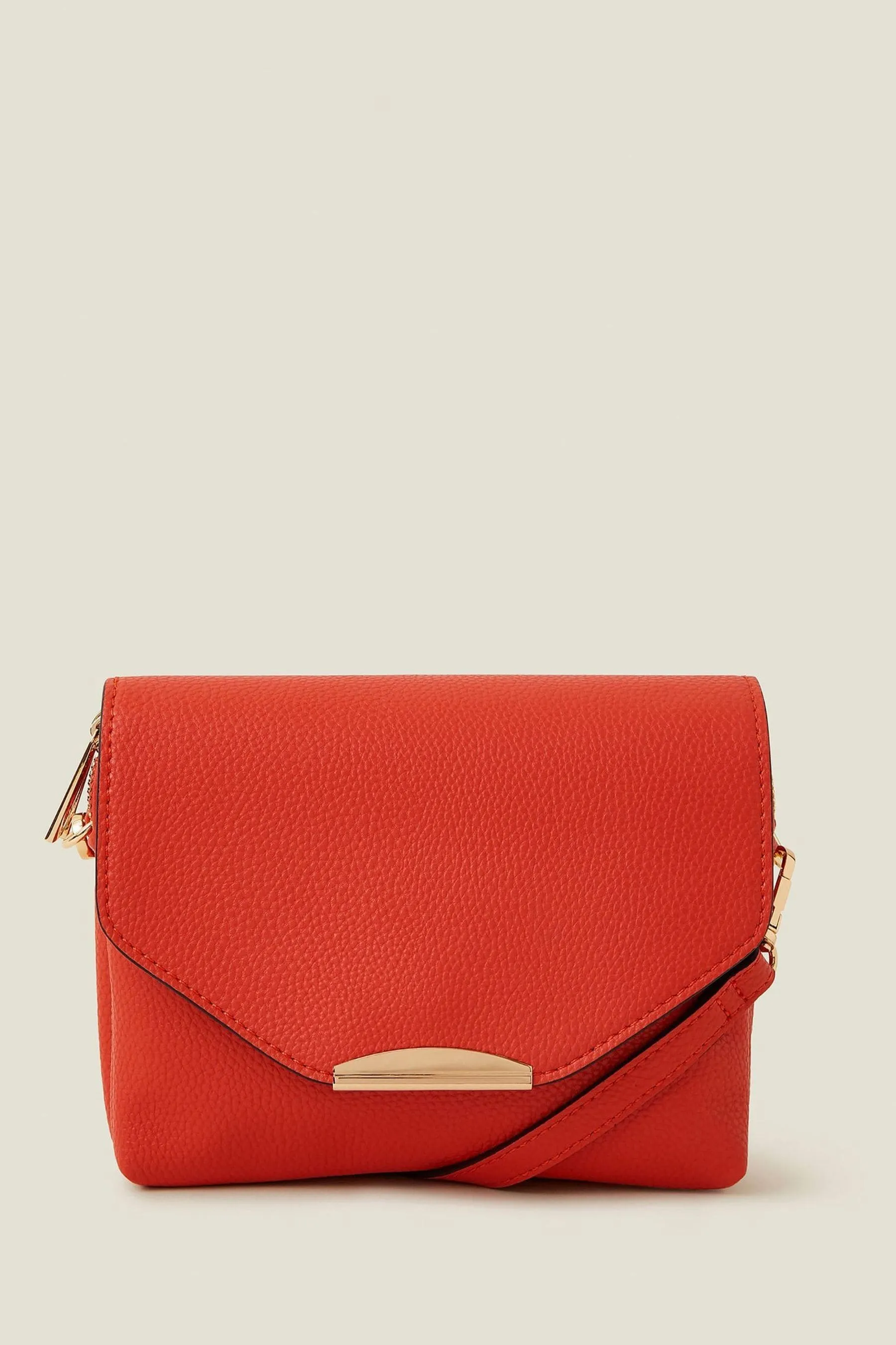 Accessorize Arancione - Borsa a tracolla con doppia zip