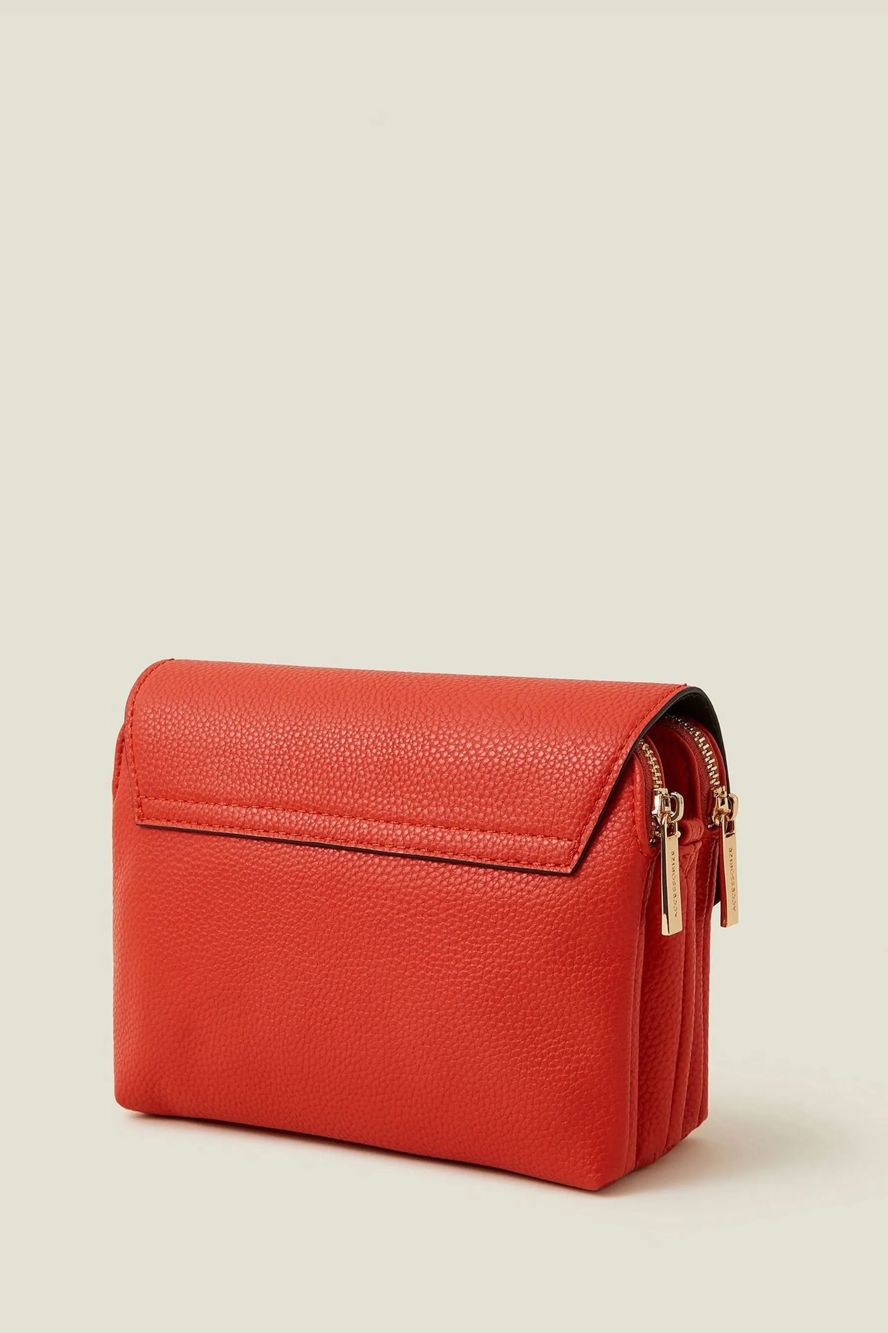 Accessorize Arancione - Borsa a tracolla con doppia zip