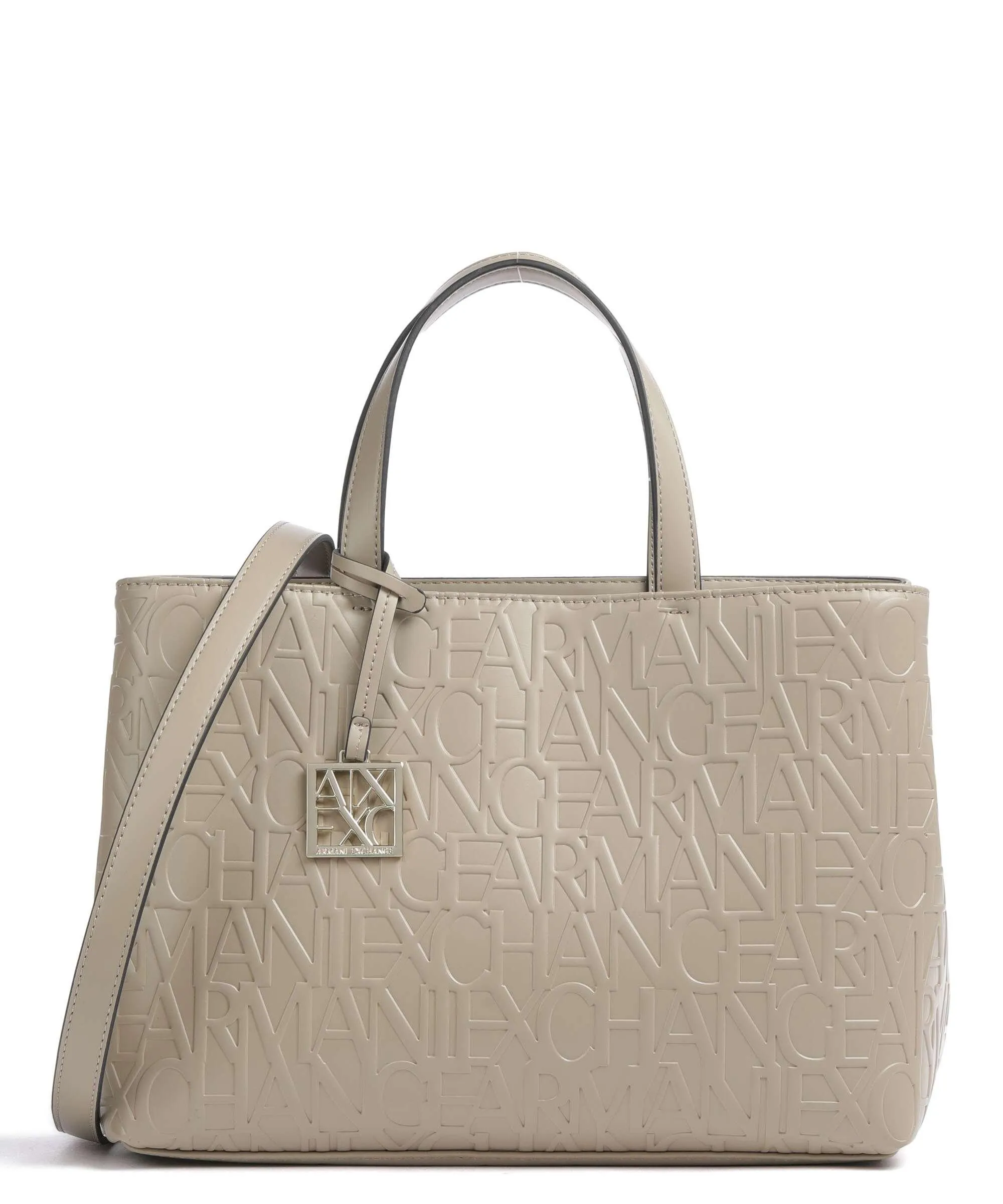  Armani Exchange Liz M Borsa a mano pelle sintetica taupe  