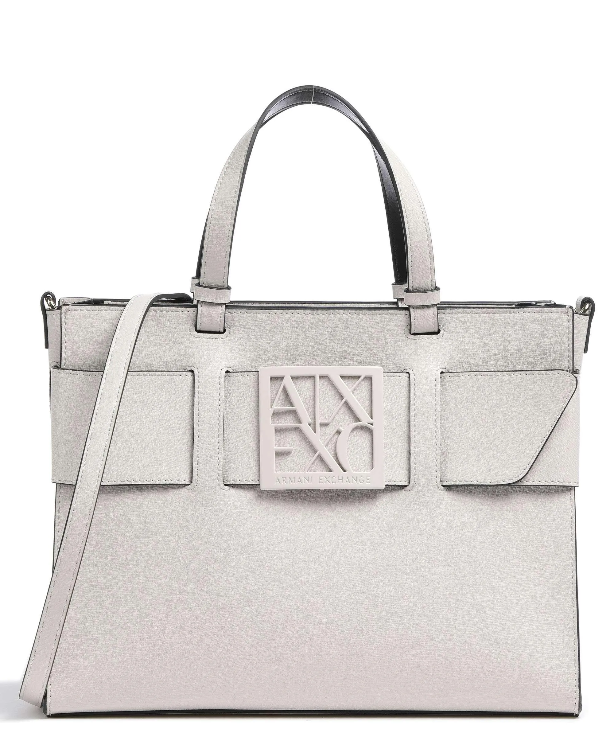  Armani Exchange Susie Borsa a mano pelle sintetica avorio  