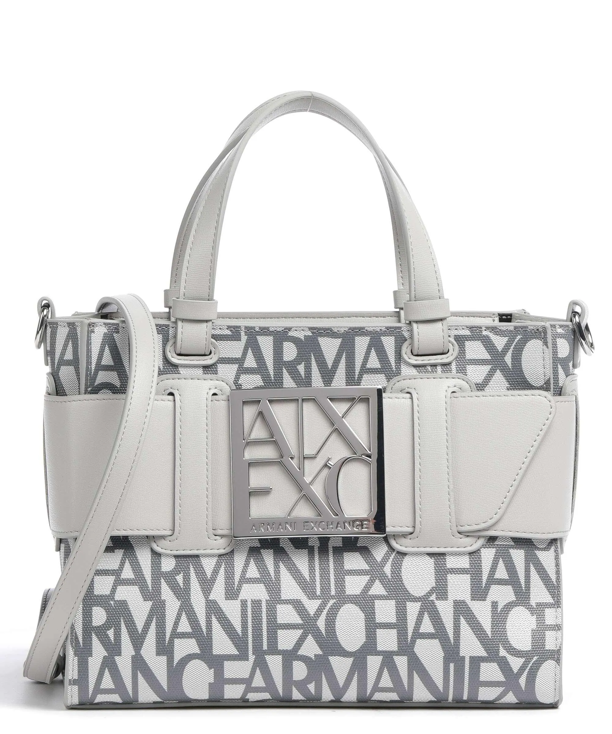  Armani Exchange Susie M Borsa a mano cotone grigio  