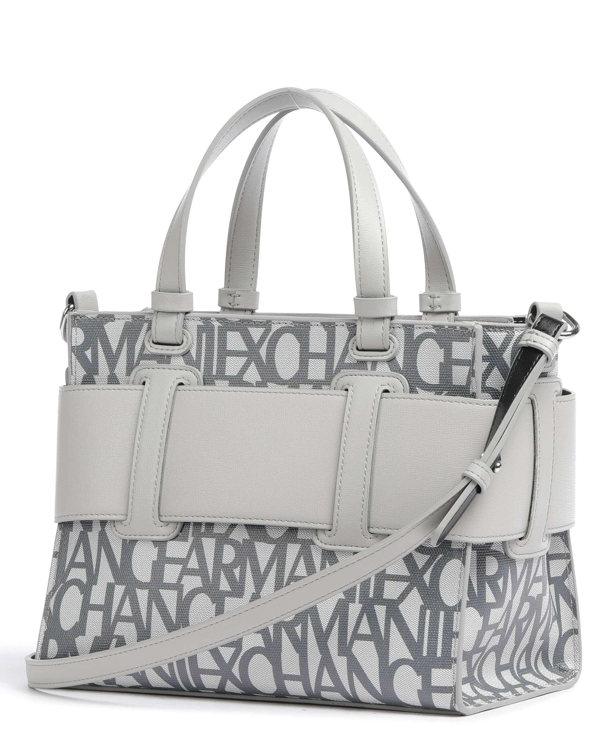 Armani Exchange Susie M Borsa a mano cotone grigio  