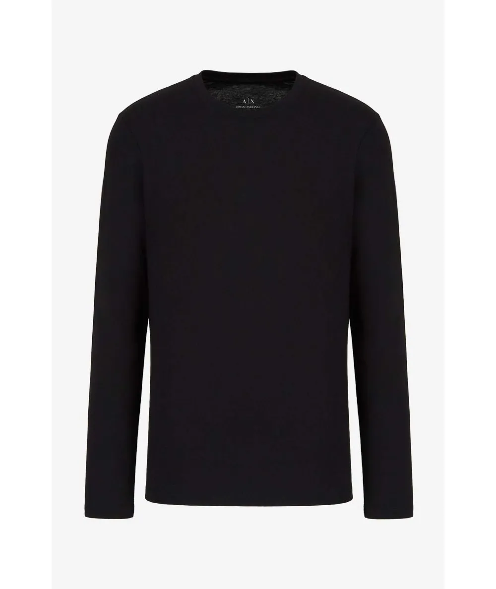 ARMANI EXCHANGE UOMO--T-shirt a maniche lunghe in cotone Pima