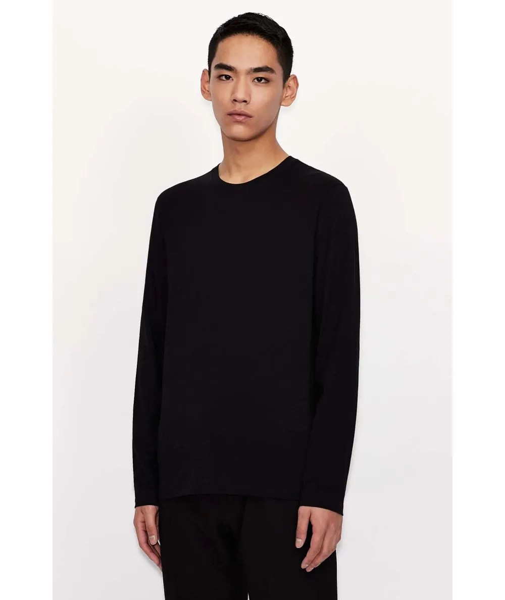 ARMANI EXCHANGE UOMO--T-shirt a maniche lunghe in cotone Pima