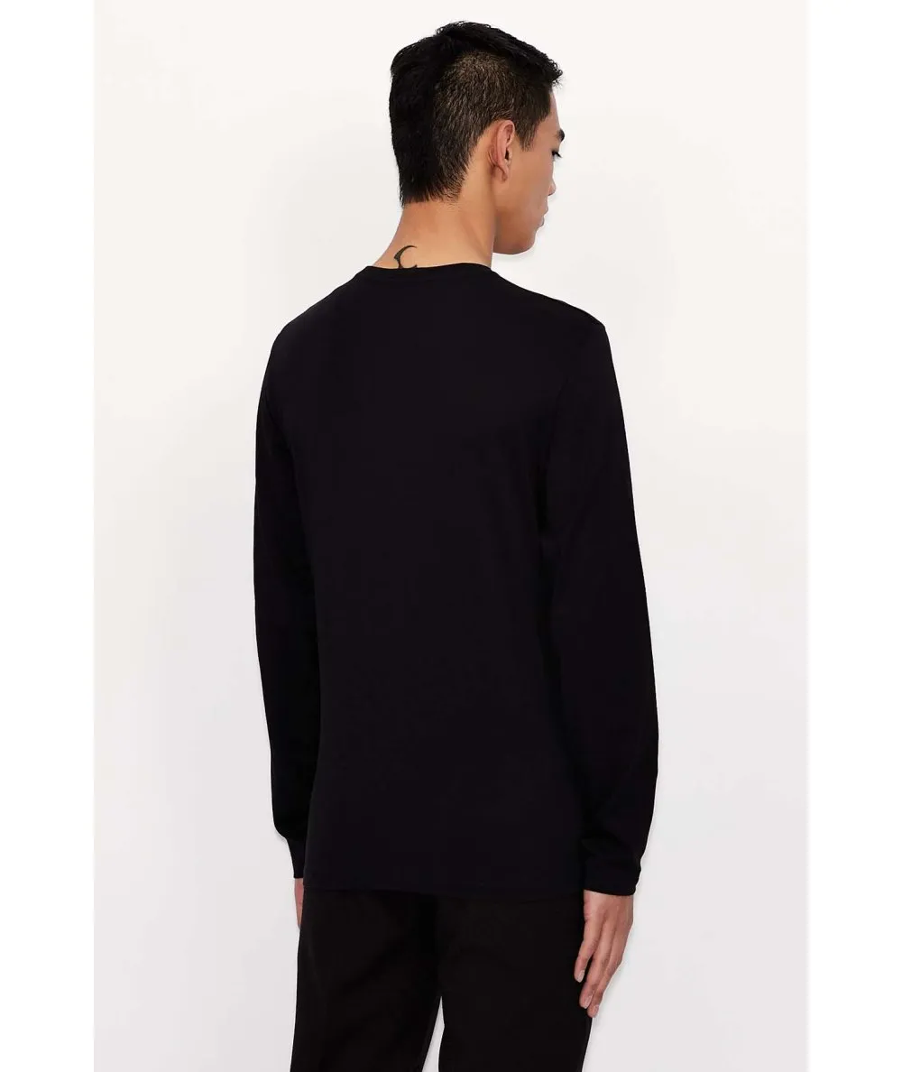 ARMANI EXCHANGE UOMO--T-shirt a maniche lunghe in cotone Pima
