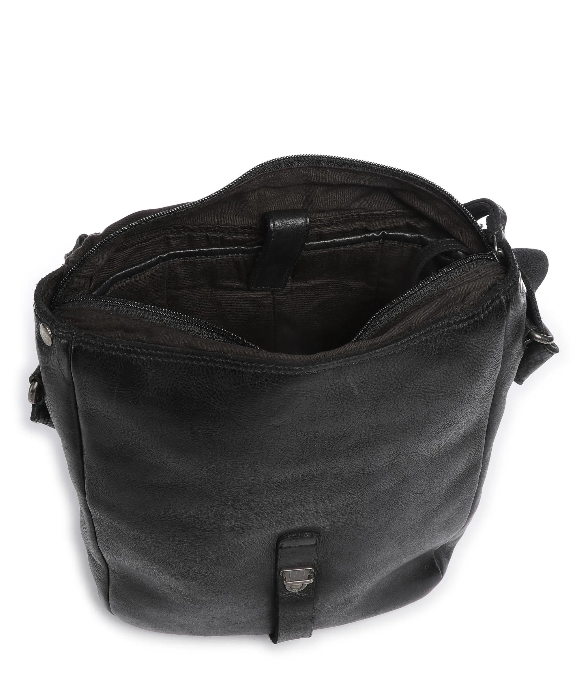  Aunts & Uncles Barbershop Verdi Borsa a tracolla pelle granulata nero  
