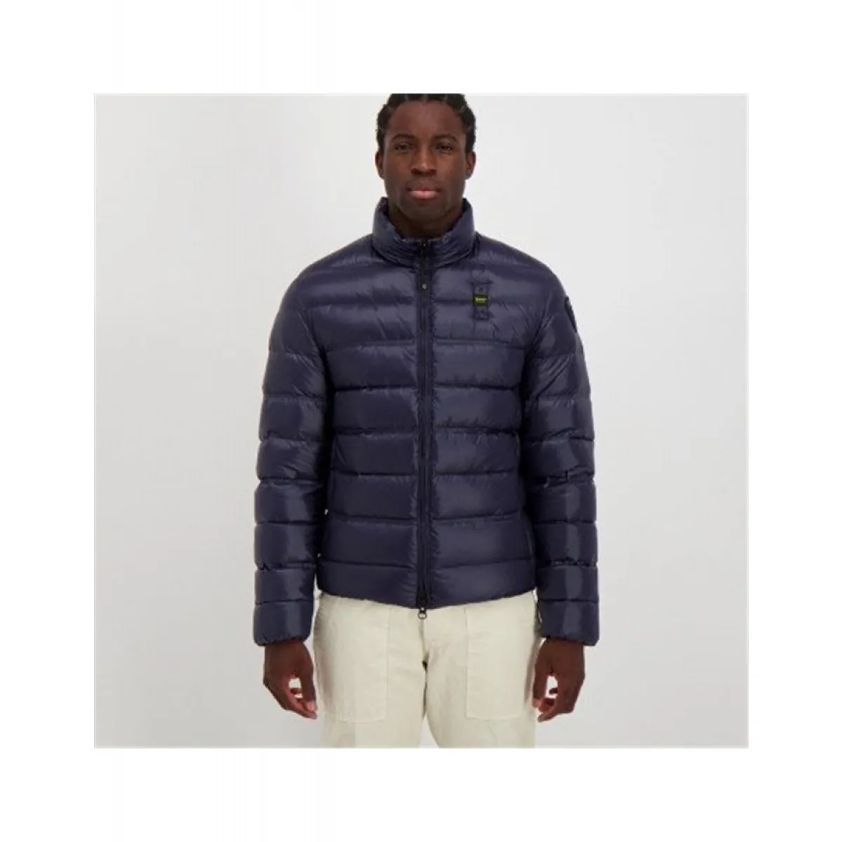 Blauer Piumino Uomo Collo alla Coreana Seth Blu