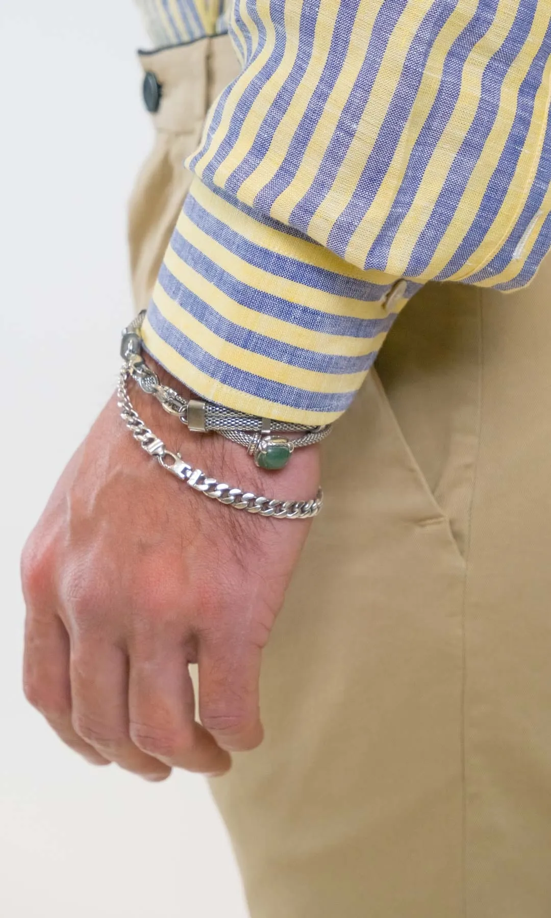 Borriello Camicia Riga Giallo