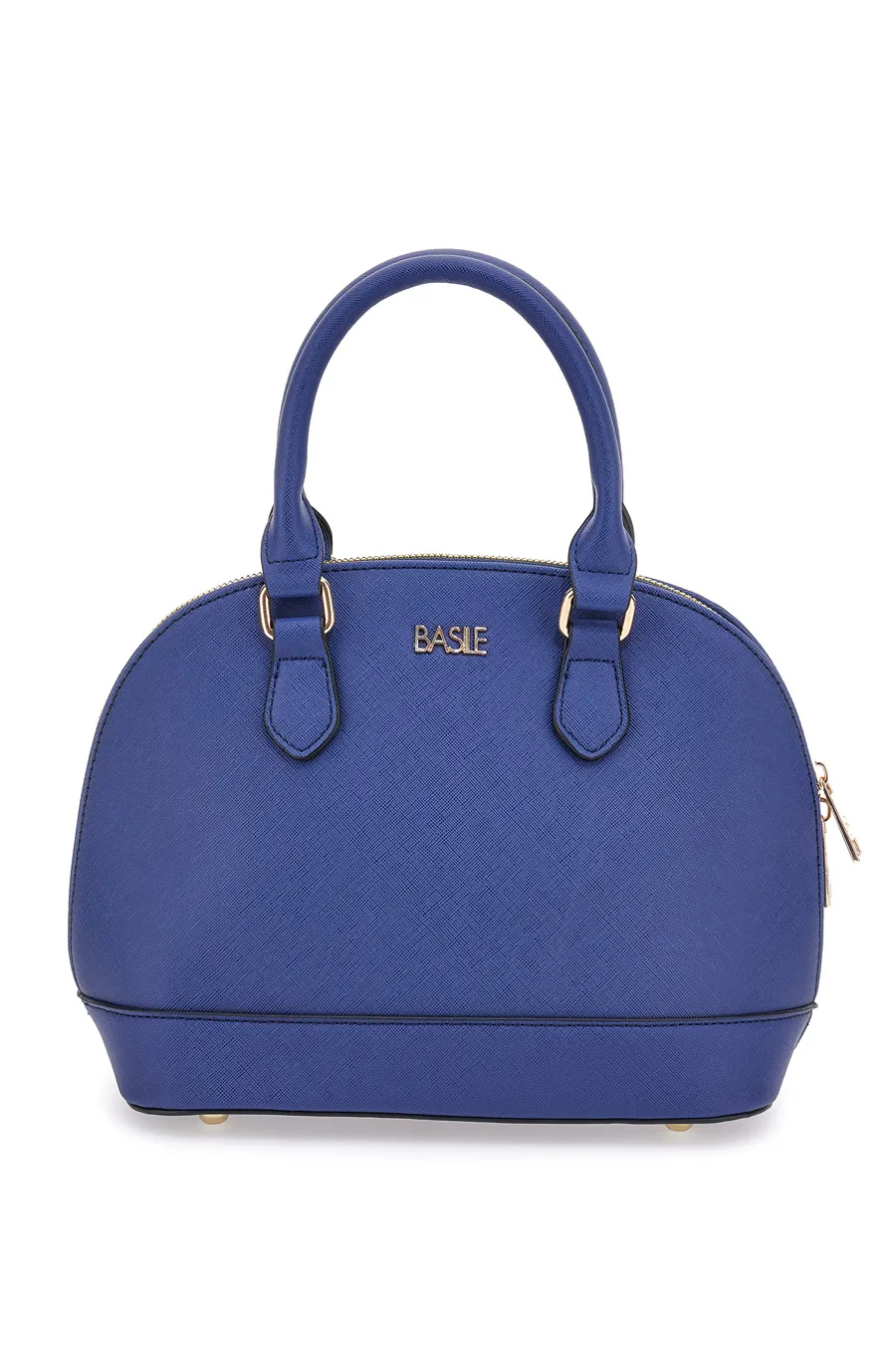 Borsa a Mano Blu con Tracolla Basile 001
