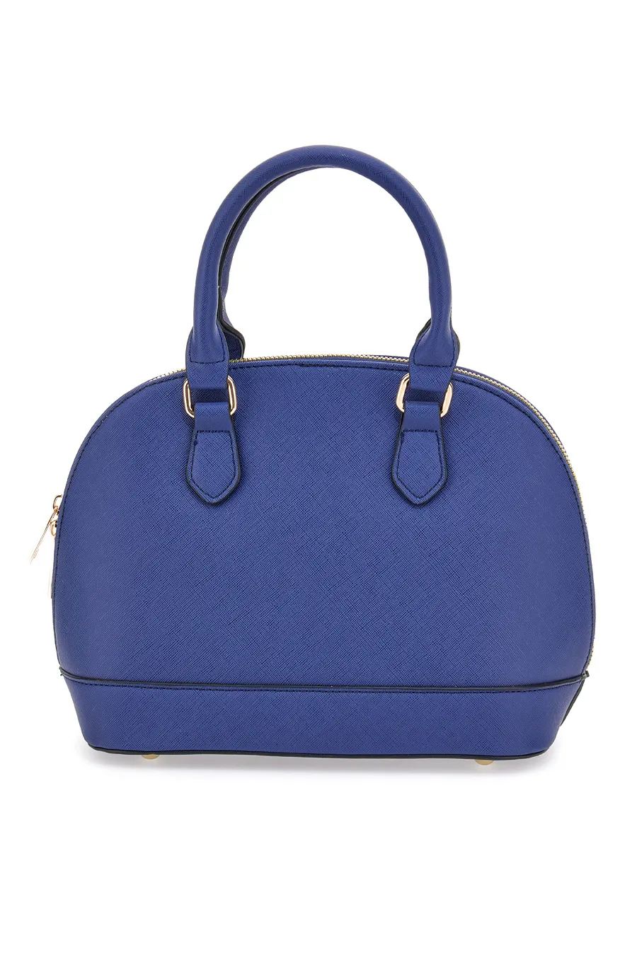 Borsa a Mano Blu con Tracolla Basile 001