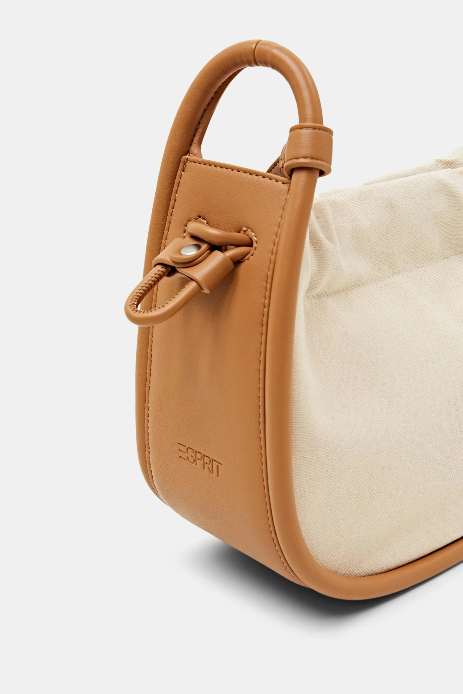 Borsa a tracolla con rifiniture in pelle vegana