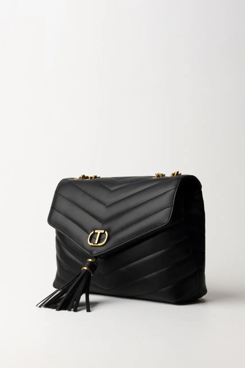 Borsa a tracolla Dreamy in pelle trapuntata Nero