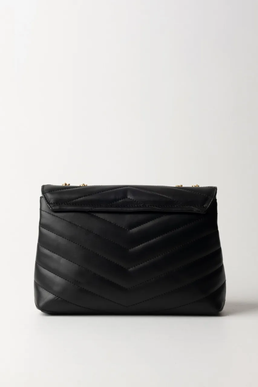 Borsa a tracolla Dreamy in pelle trapuntata Nero