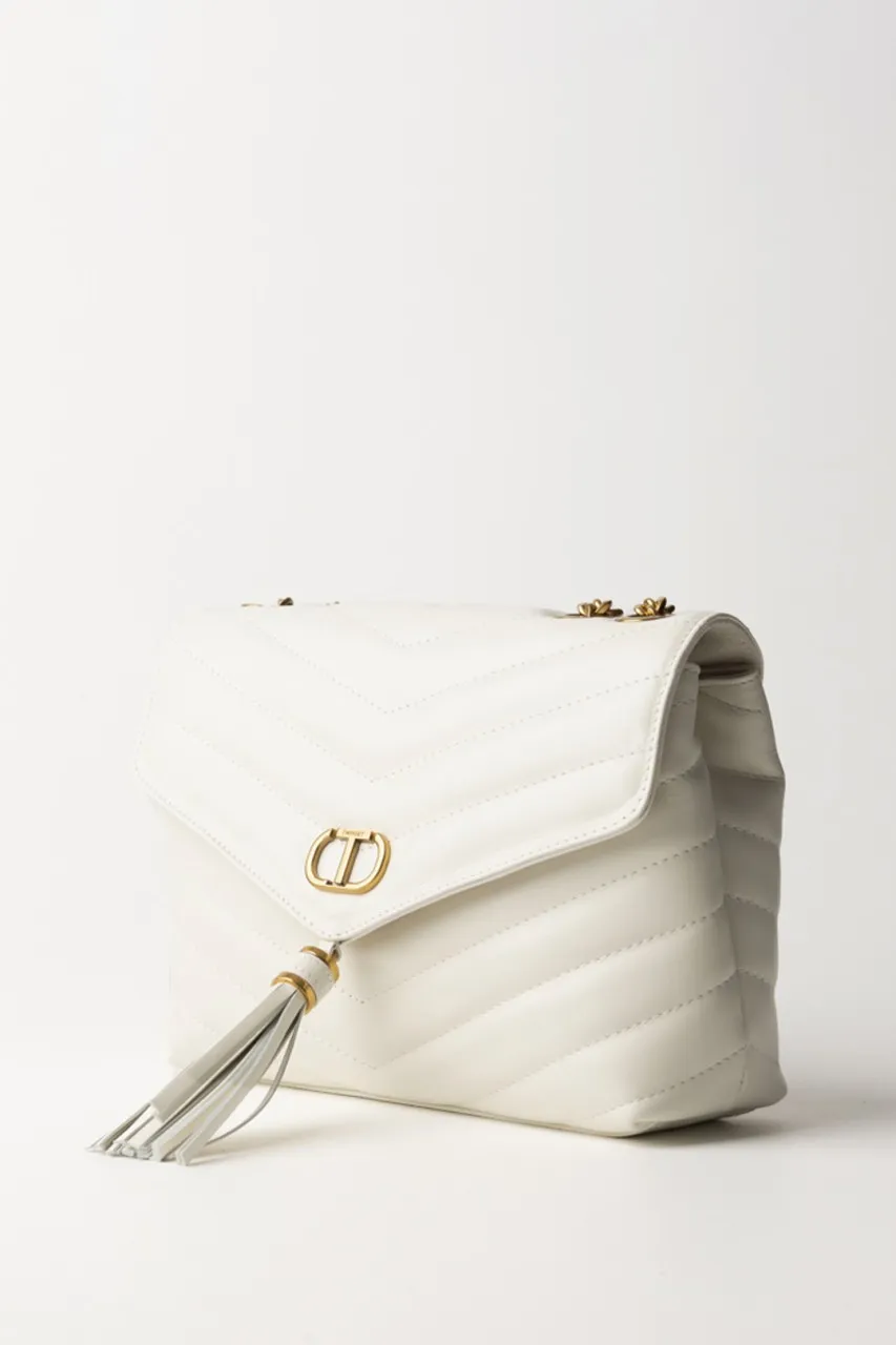 Borsa a tracolla Dreamy in pelle trapuntata NEVE