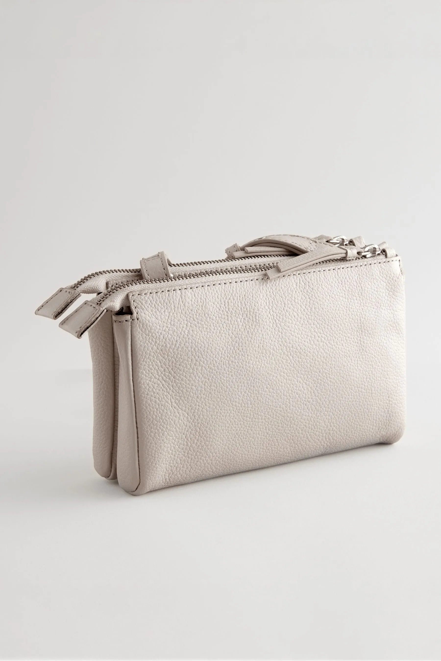 Borsa a tracolla piccola in pelle con zip