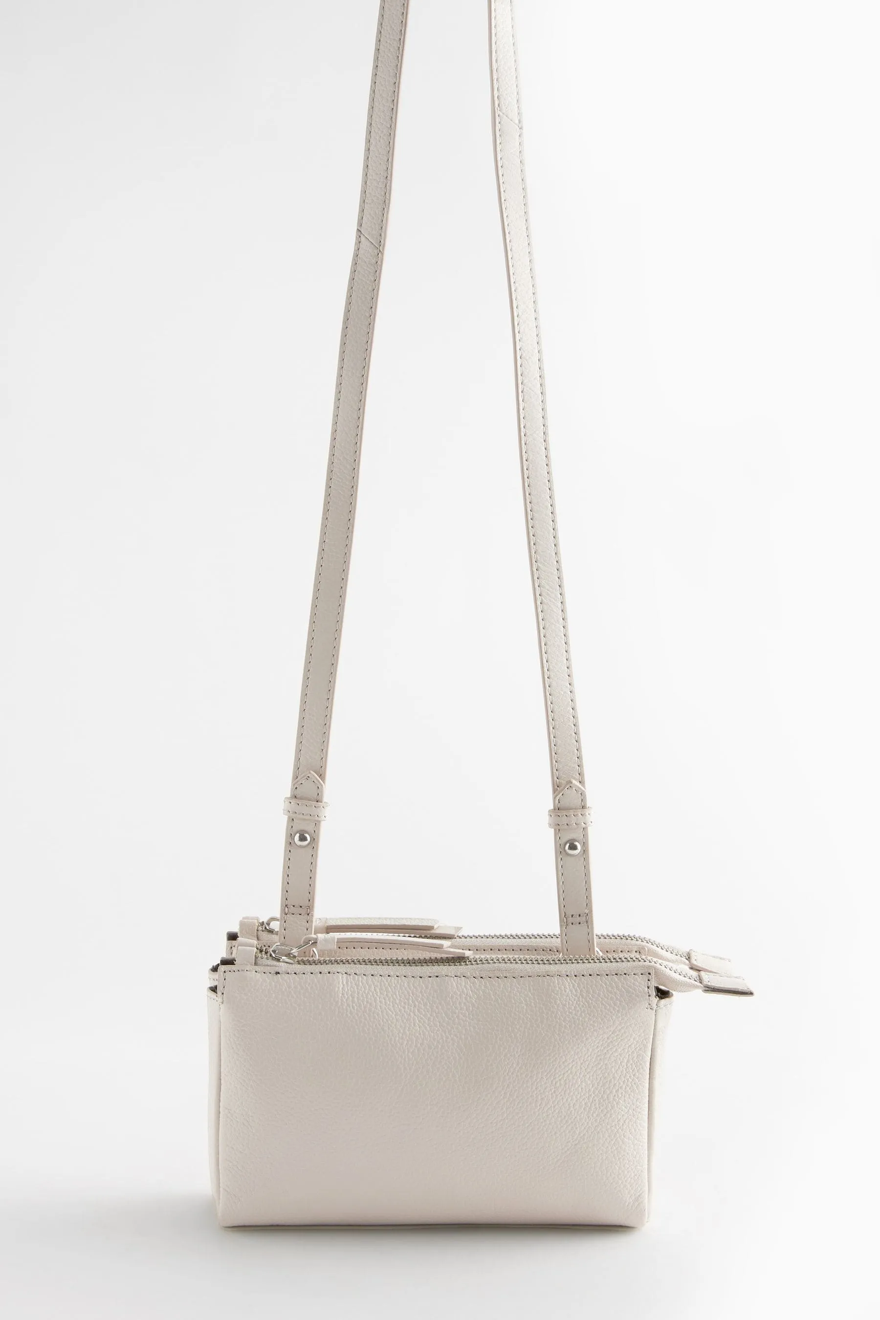 Borsa a tracolla piccola in pelle con zip