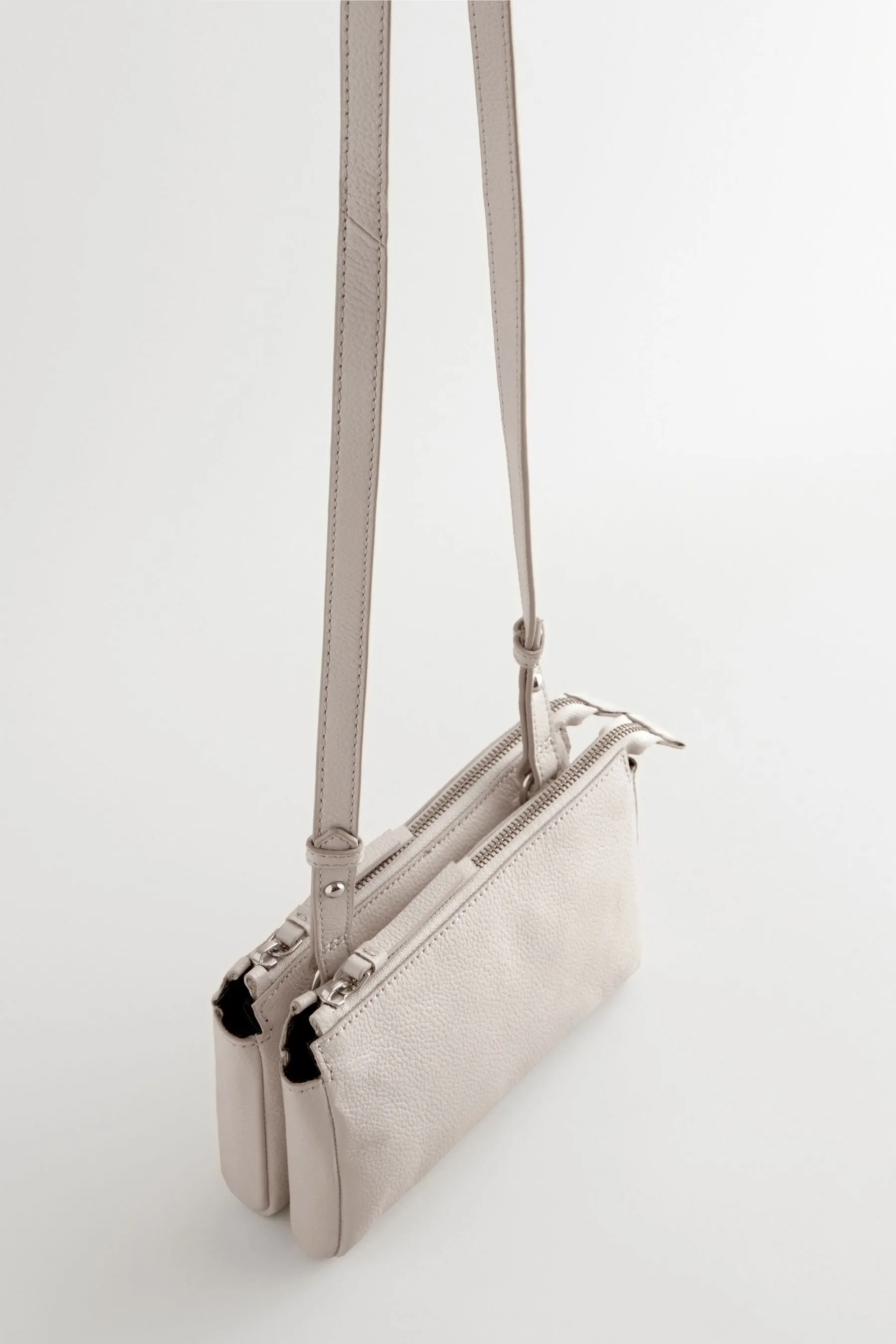 Borsa a tracolla piccola in pelle con zip