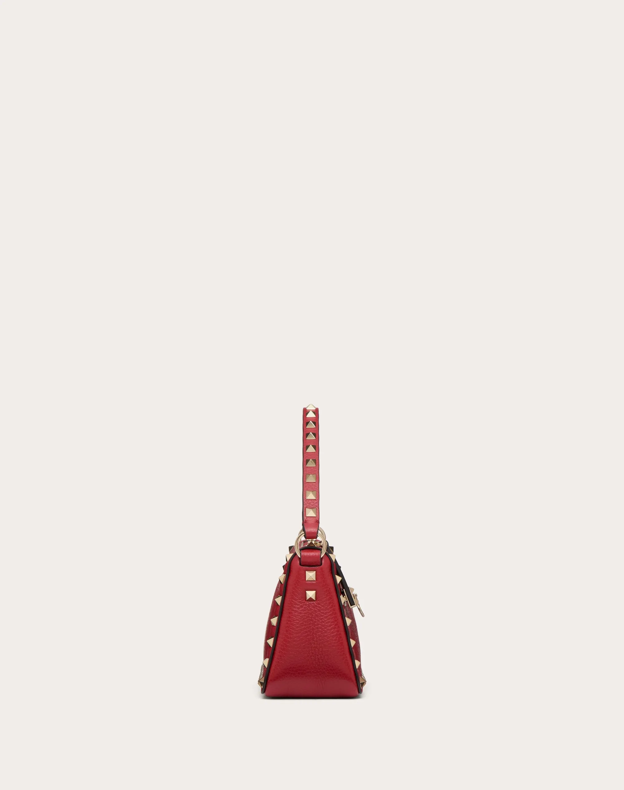 BORSA PICCOLA A TRACOLLA ROCKSTUD IN VITELLO GRANATO