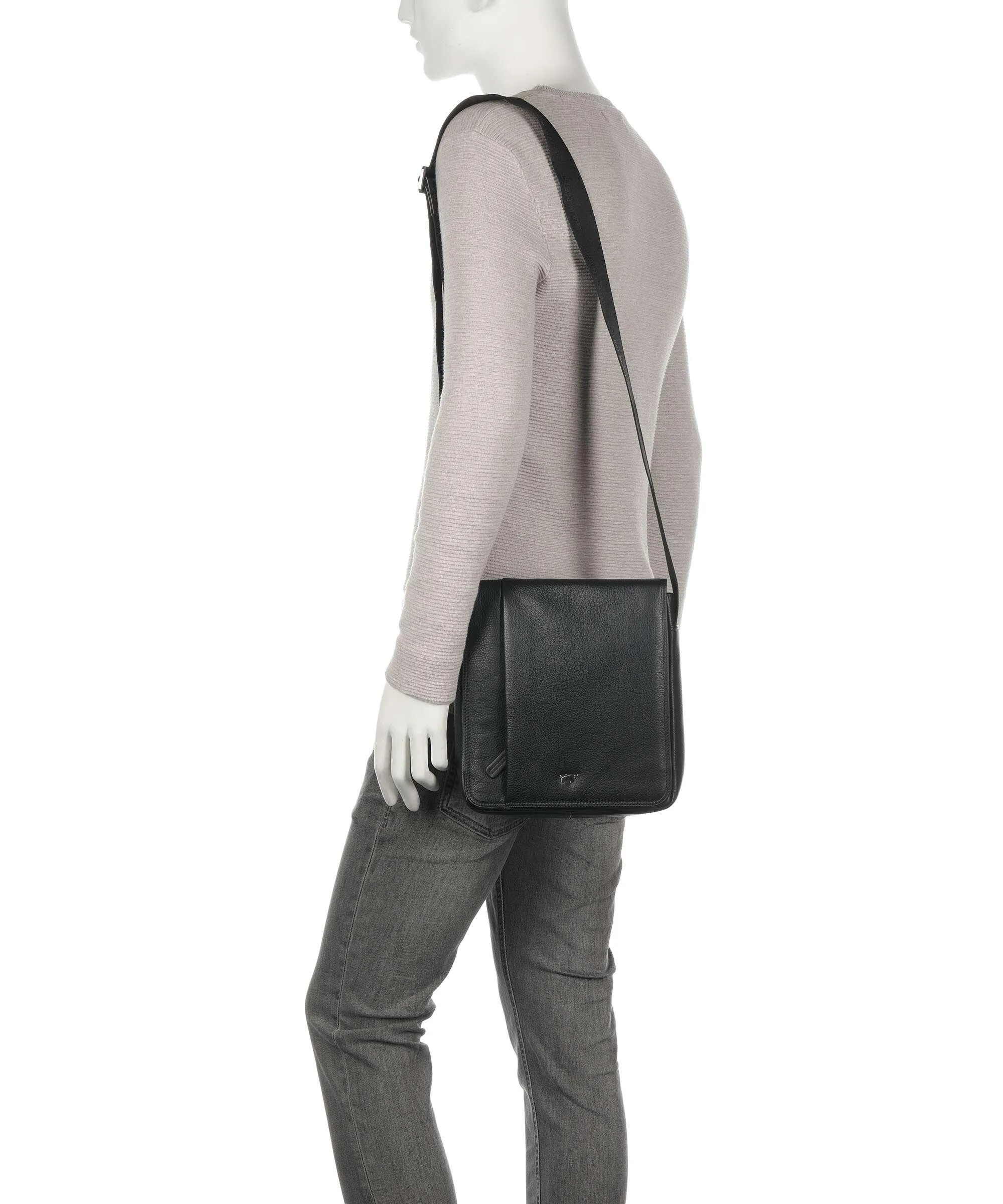  Braun Büffel Golf 2.0 Bags Borsa a tracolla morbida pelle bovina nero  