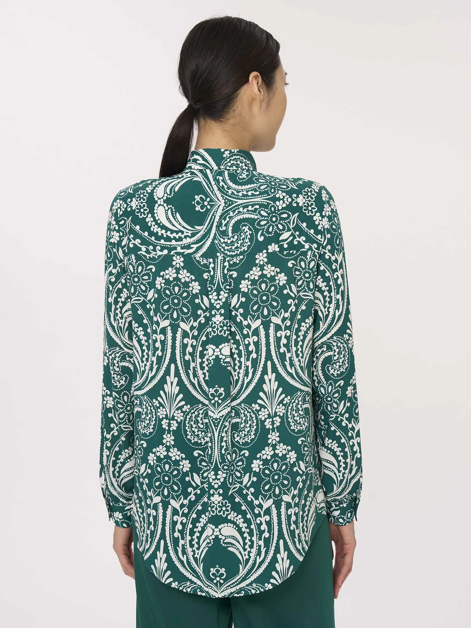 Camicia con maniche lunghe in Ecoseta - Fant.Bandana Aventurine