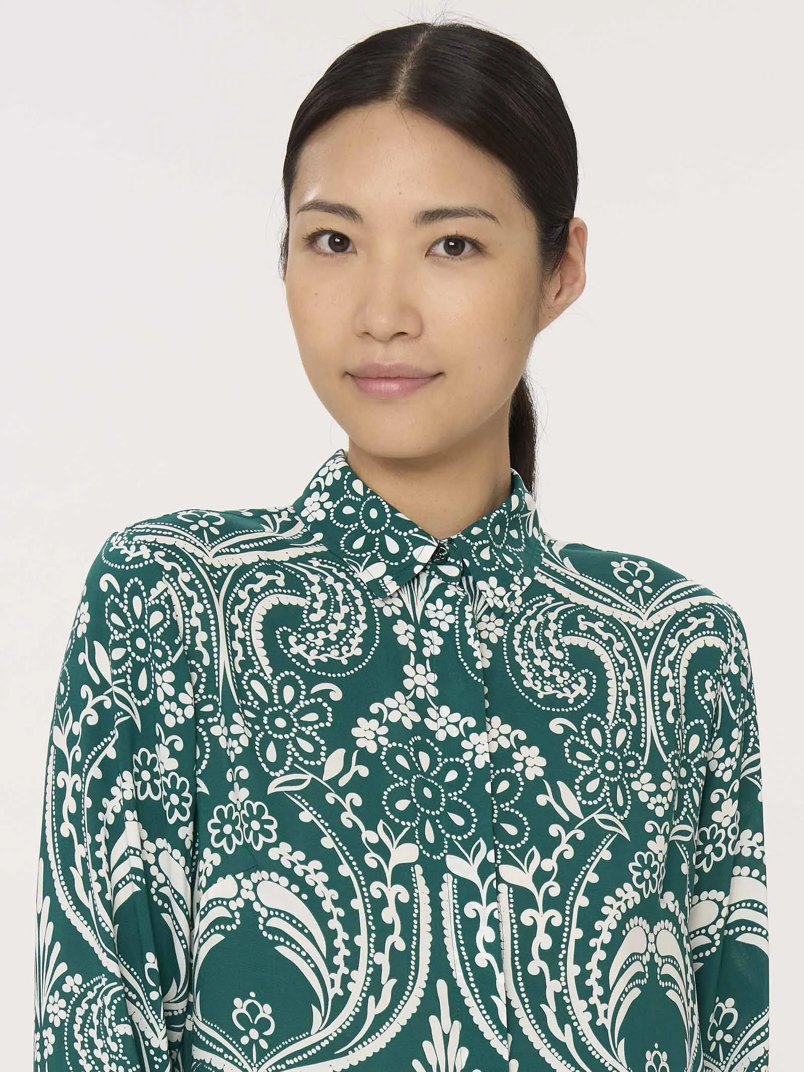 Camicia con maniche lunghe in Ecoseta - Fant.Bandana Aventurine