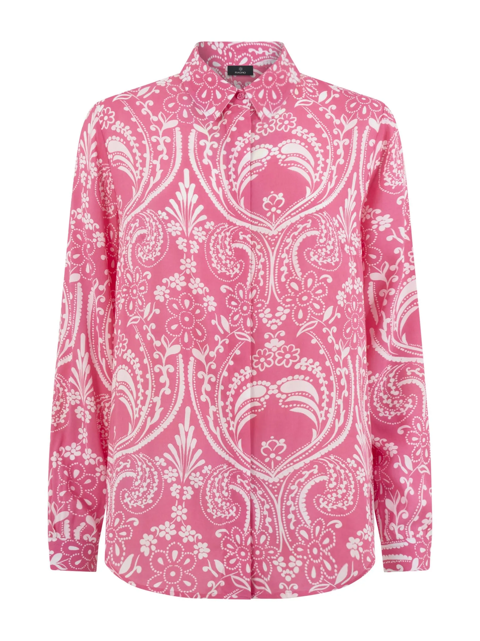 Camicia con maniche lunghe in Ecoseta - Fant.Bandana Hot Pink