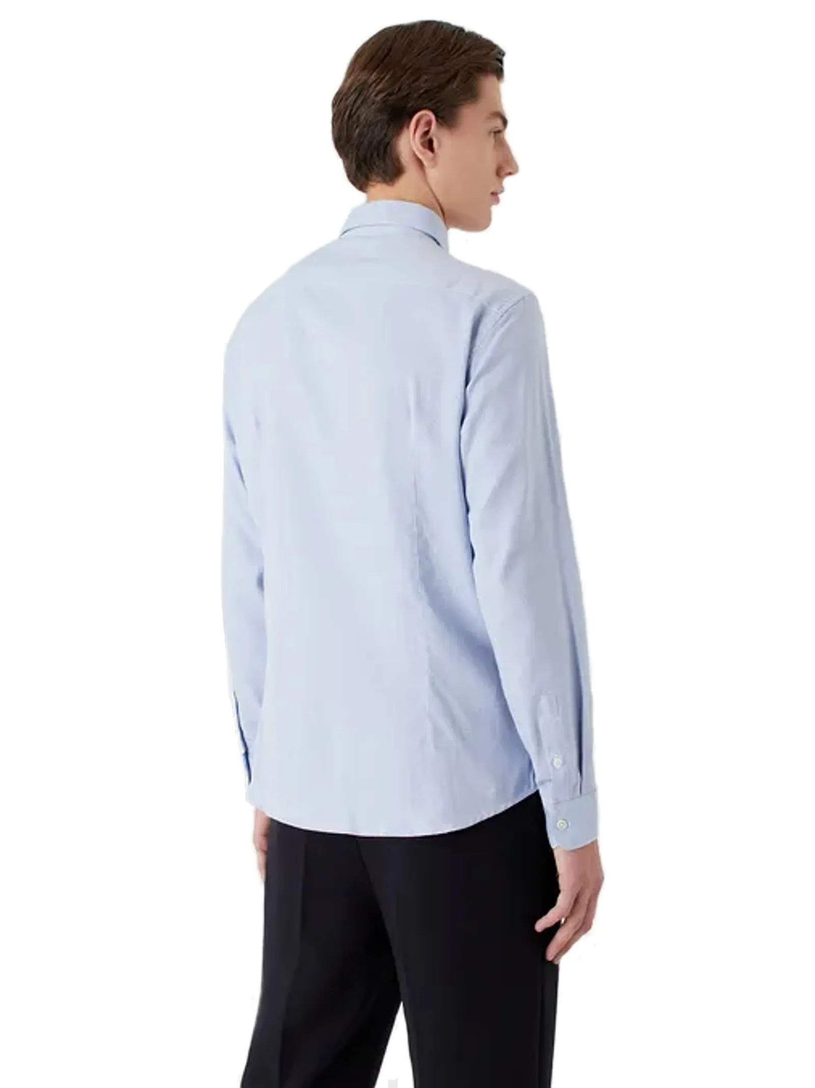 CAMICIA IN COTONE MICROFANTASIA EMPORIO ARMANI UOMO 8N1CD41NB1ZF715