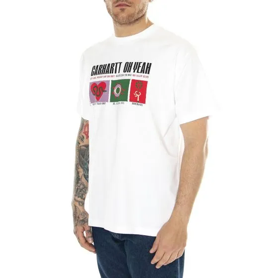 CARHARTT WIP S/S Oh Yeah - Maglietta Girocollo Uomo Bianca    