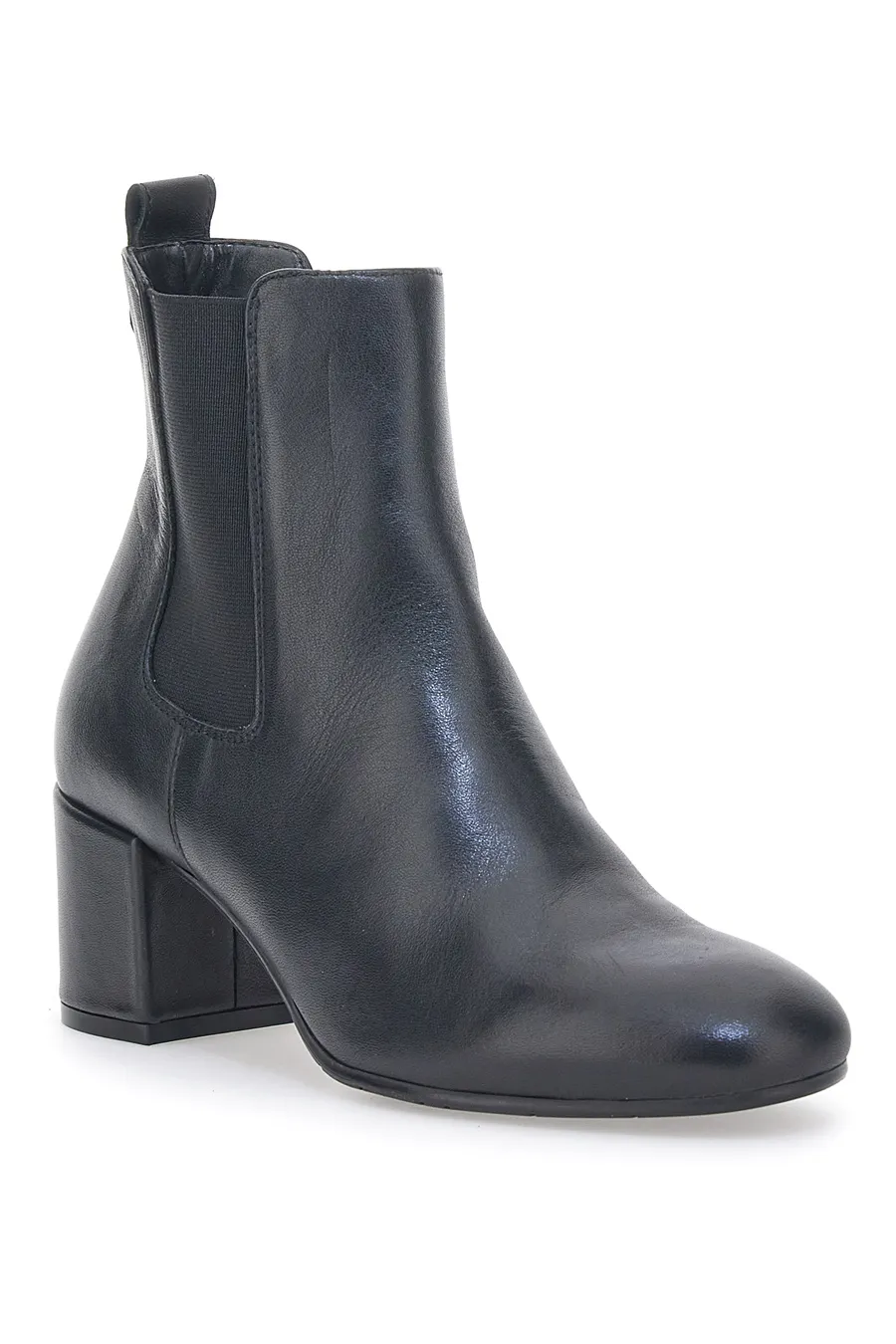 Chelsea Boots con Tacco Pittarello Glam 44225 Nero Vera Pelle