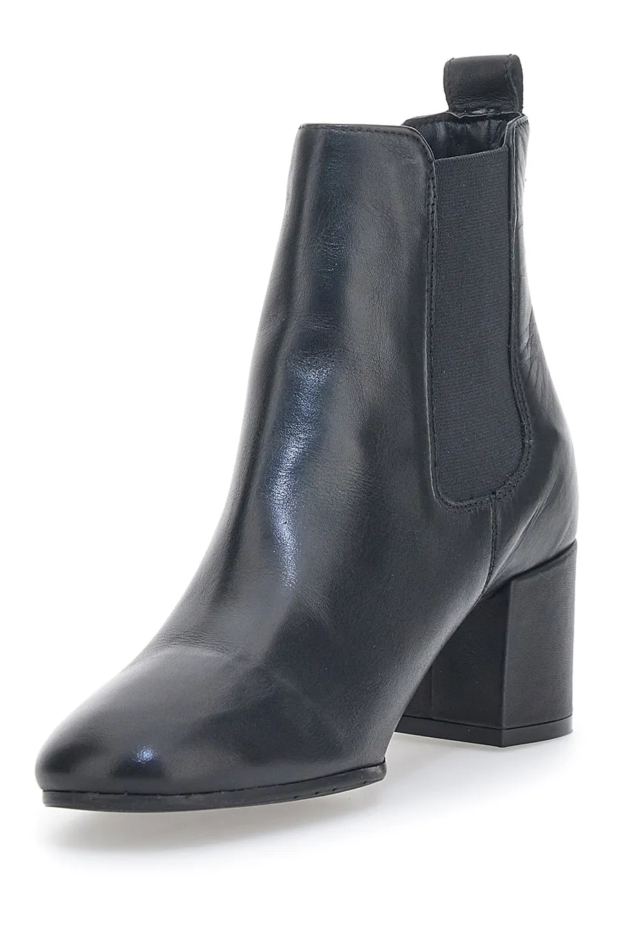 Chelsea Boots con Tacco Pittarello Glam 44225 Nero Vera Pelle