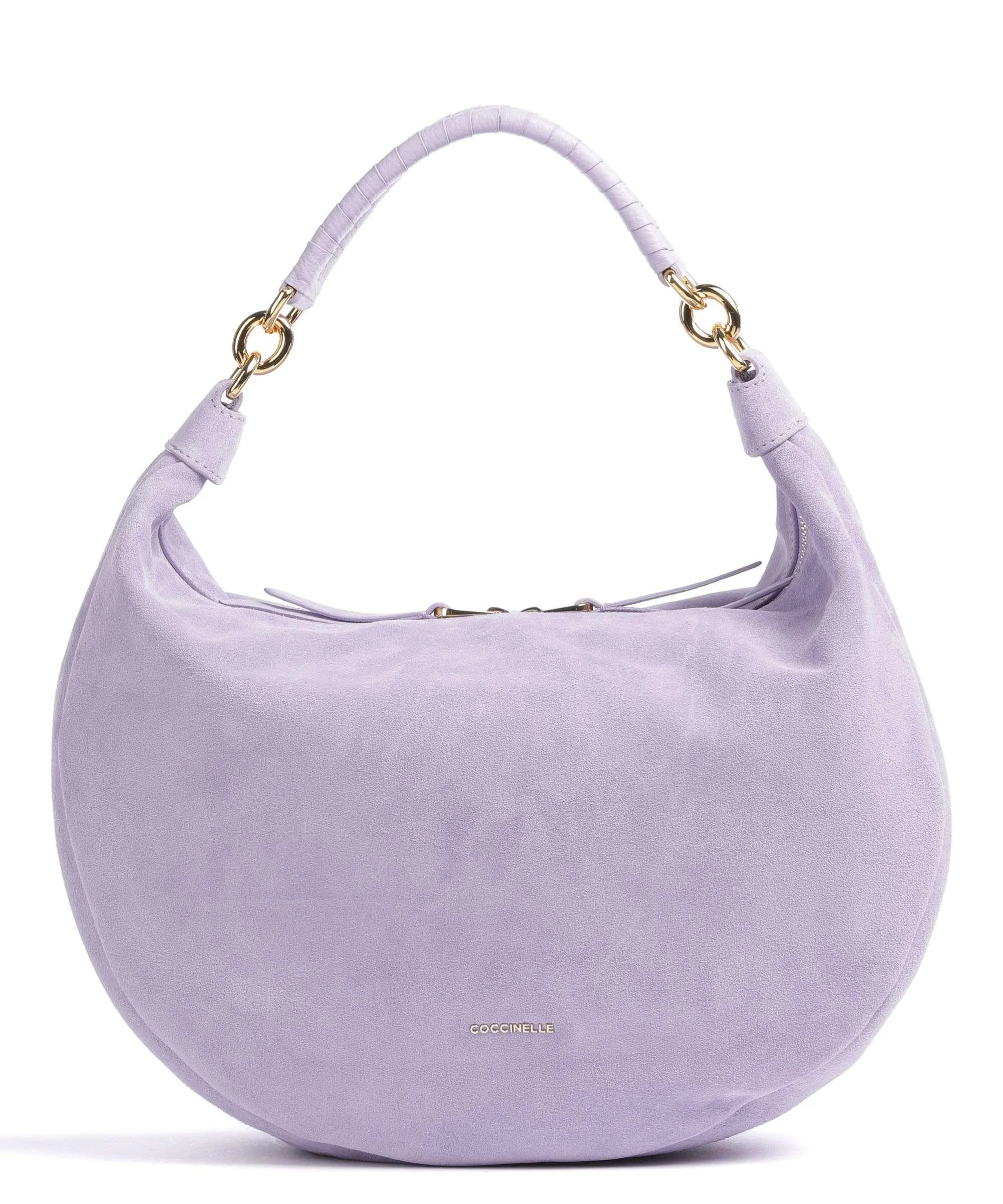  Coccinelle Maelody Suede Borsa hobo pelle ruvida viola  