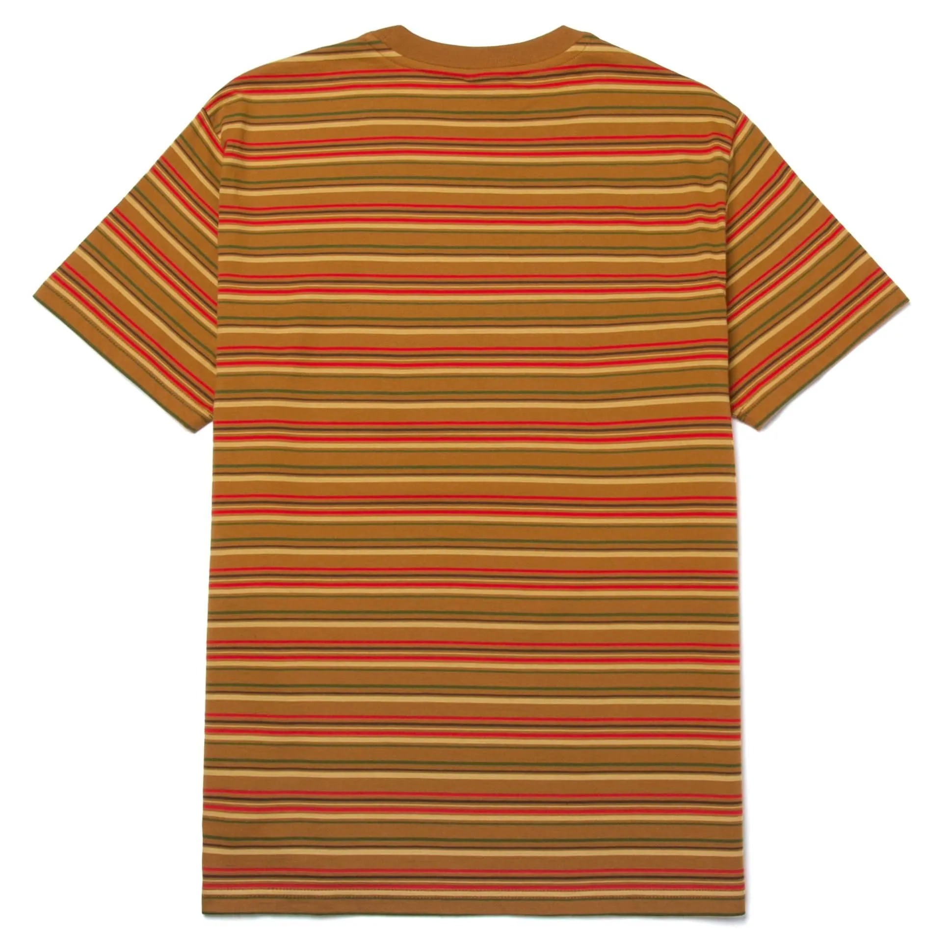 CROWN STRIPE S/S KNIT TOP - BURNT ORANGE